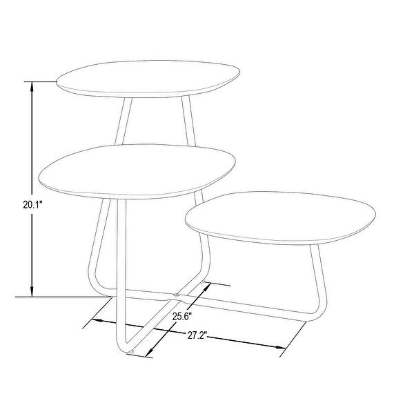 LeisureMod Hazelton Manufactured Wood Top and Steel Frame End Table - 27.2