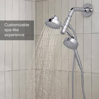 KOHLER Awaken 3-Spray Patterns with 2.5 GPM 5 in. Wall Mount Dual Shower Heads in Polished Chrome K-23218-CP