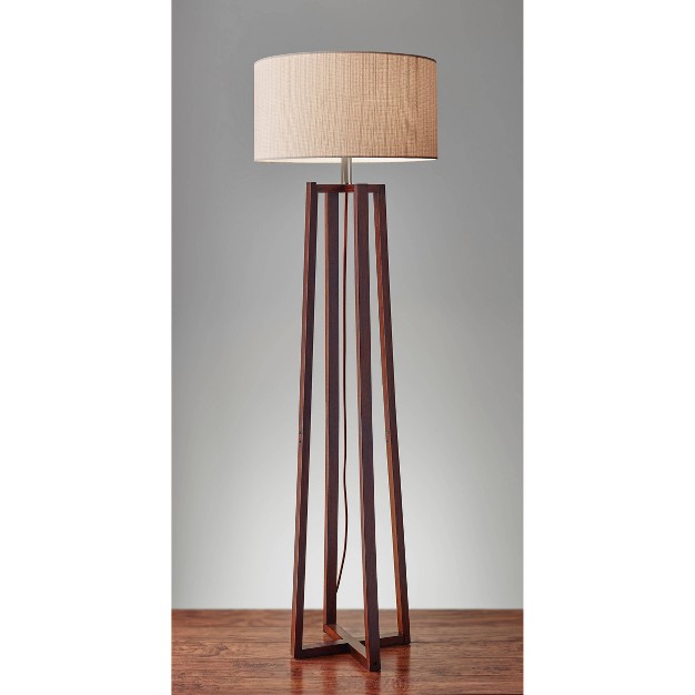 Quinn Collection 3 way Floor Lamp Brown Adesso