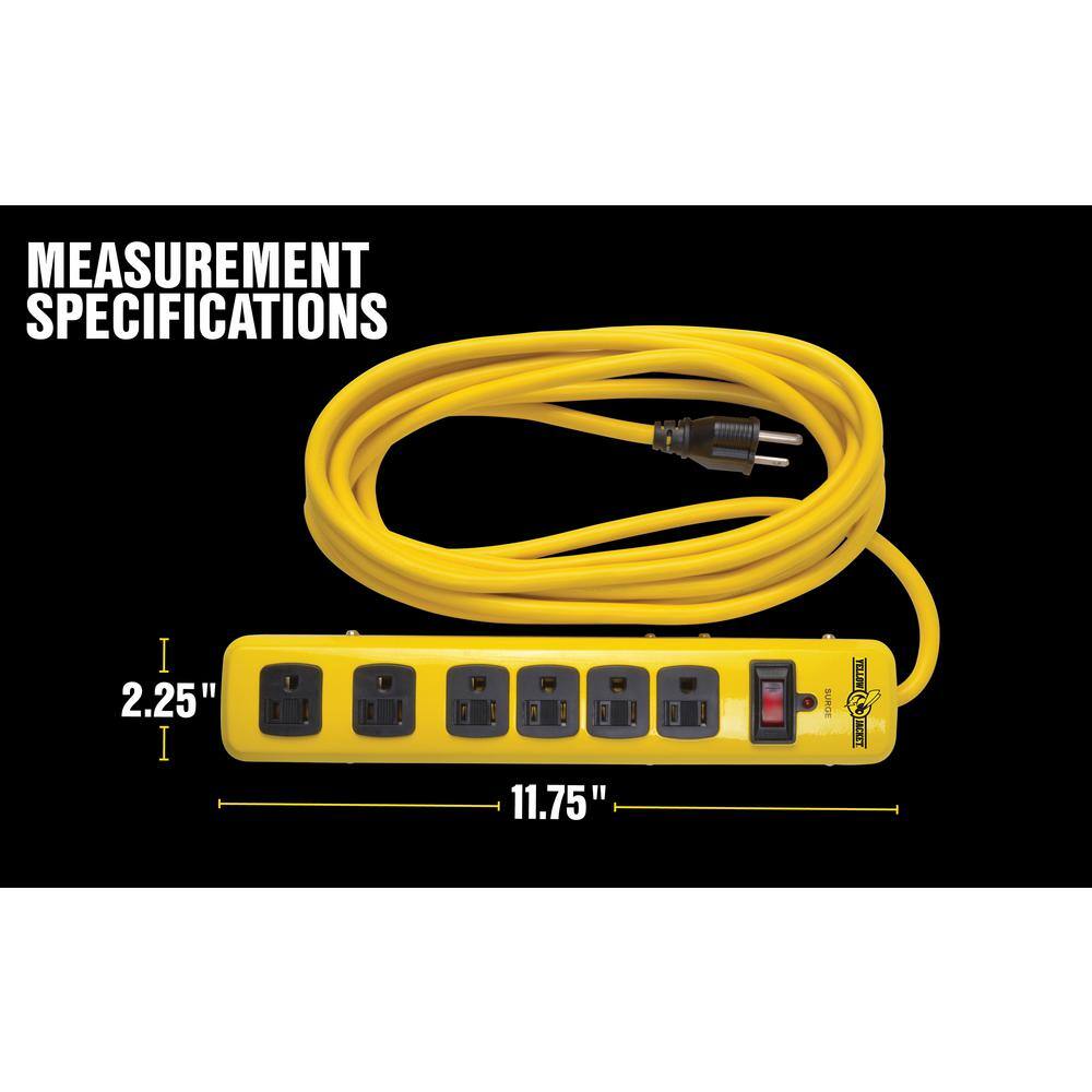 Yellow Jacket 15 ft. 6-Outlet 1440-Joule Surge Protector Power Strip 51380001