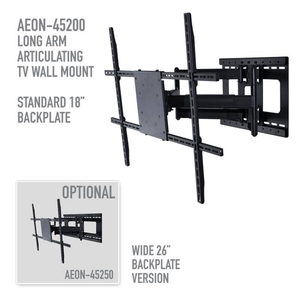 Aeon Stands and Mounts Full Motion TV Wall Mount with Long Extension for 42 in. - 80 in. TV's Aeon-45200