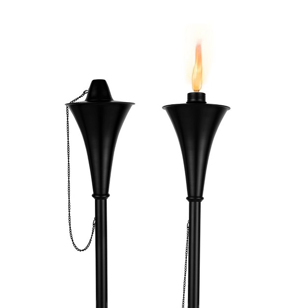 Birdrock Home 2 Pack Fiji Torches Black