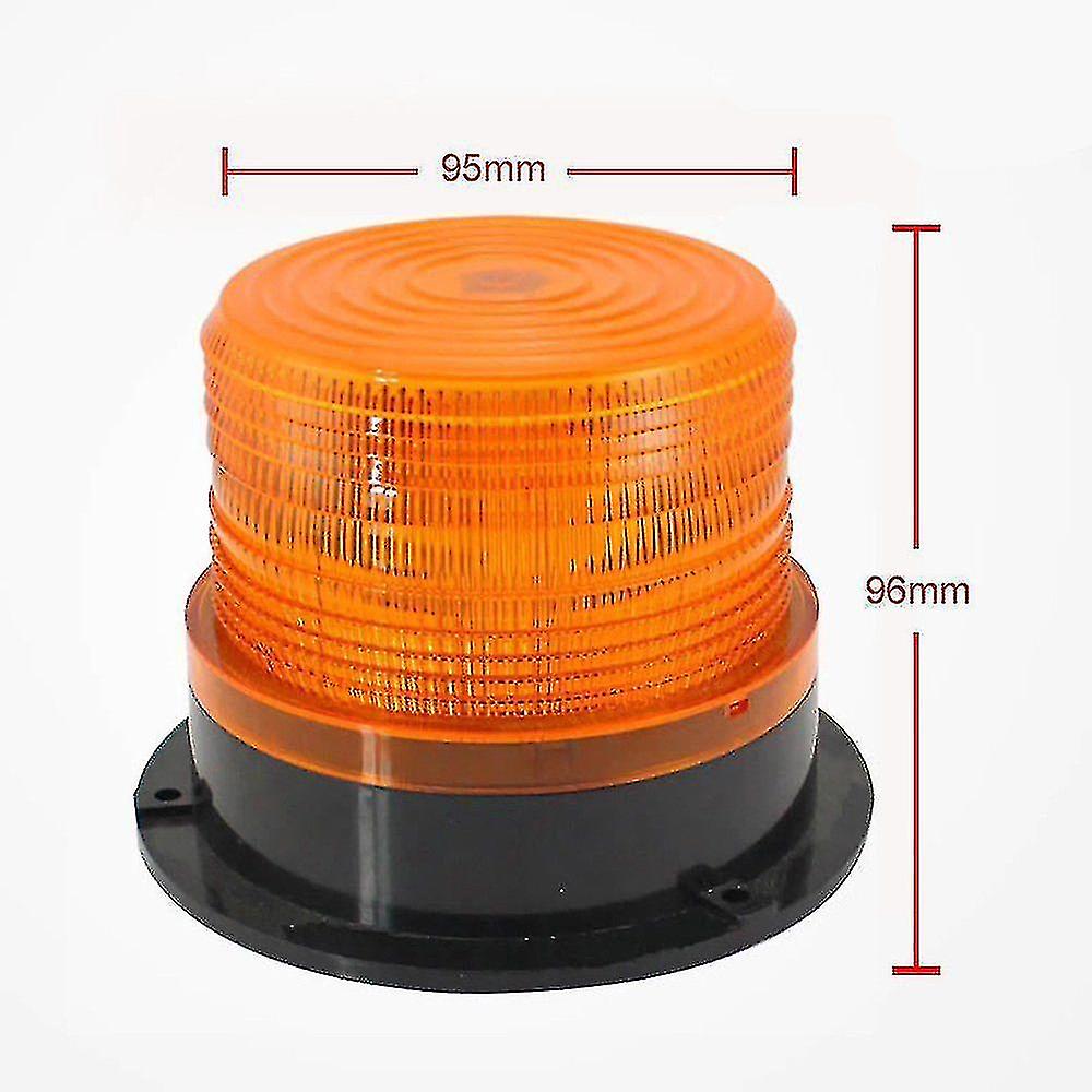 Led Car Warning Light Emergency Light Bulb Amber Flashing Strobe Beacon 12v-24v(1pcs， Yellow)