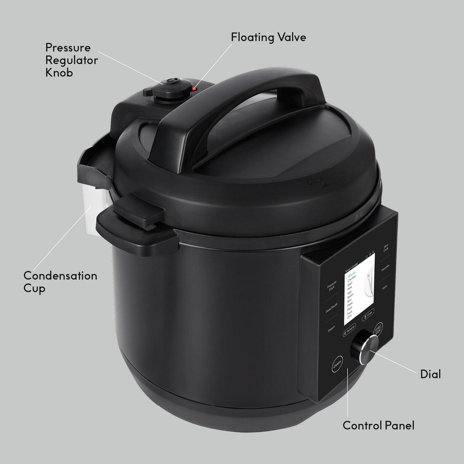 CHEF iQ Black 6 Qt Multi-Functional WIFI Smart Pressure Cooker