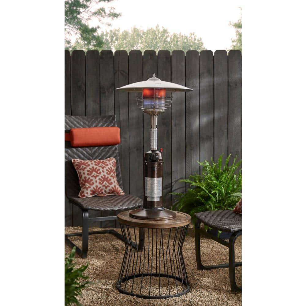 Hampton Bay 11，000 BTU Powder Coated Bronze Tabletop Propane Patio Heater HPS-C-PC