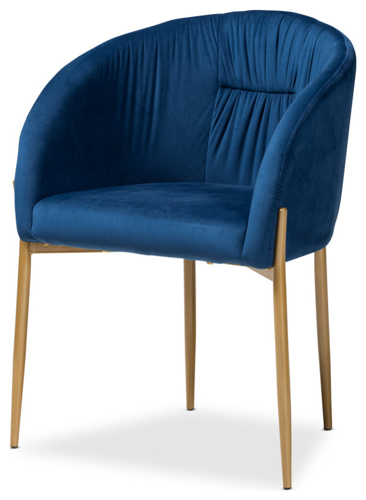 Kennity Contemporary Velvet Dining Chair   Midcentury   Dining Chairs   by Baxton Studio  Houzz