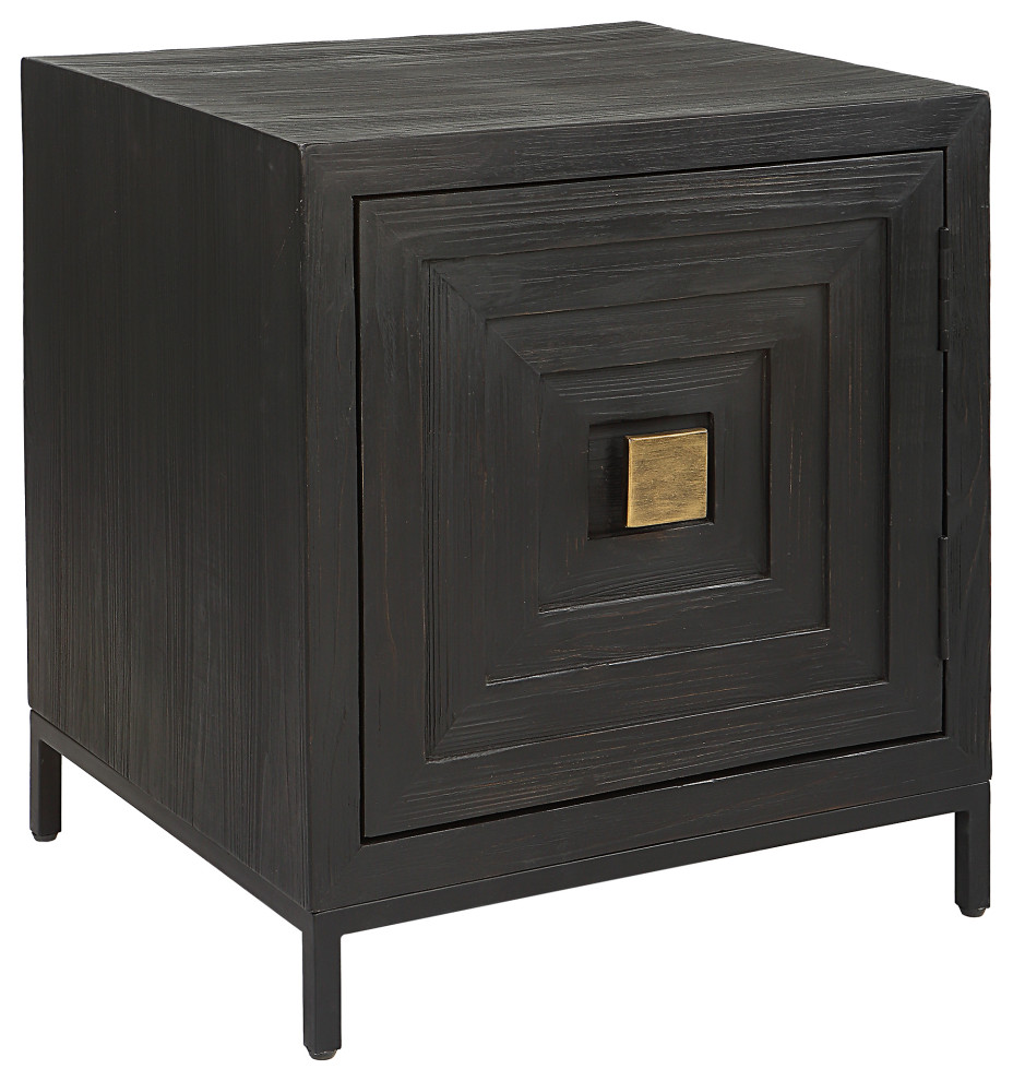 Uttermost Aiken Geometric cabinet / end table   Transitional   Side Tables And End Tables   by GwG Outlet  Houzz