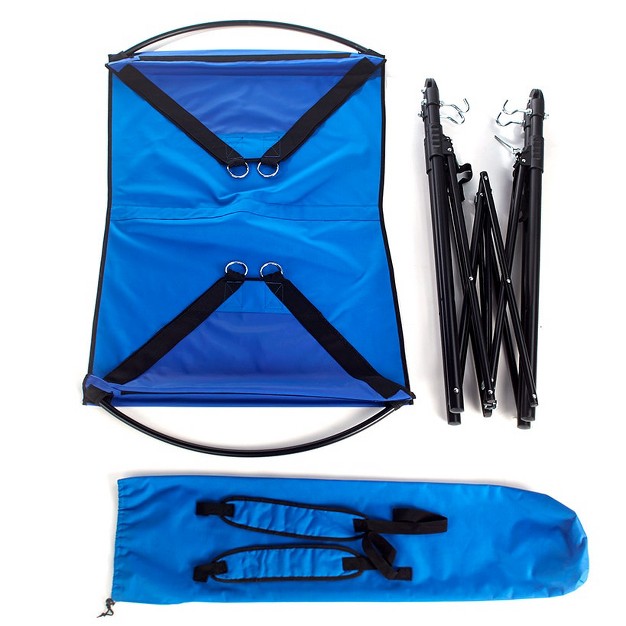 The Lakeside Collection Portable Folding Blue Hammock For Travel And Outdoor Camping