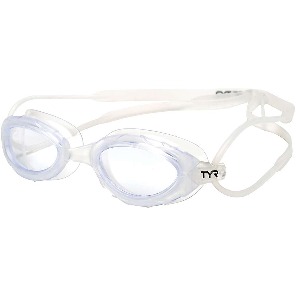 TYR White and Clear Swimming Sport Goggles