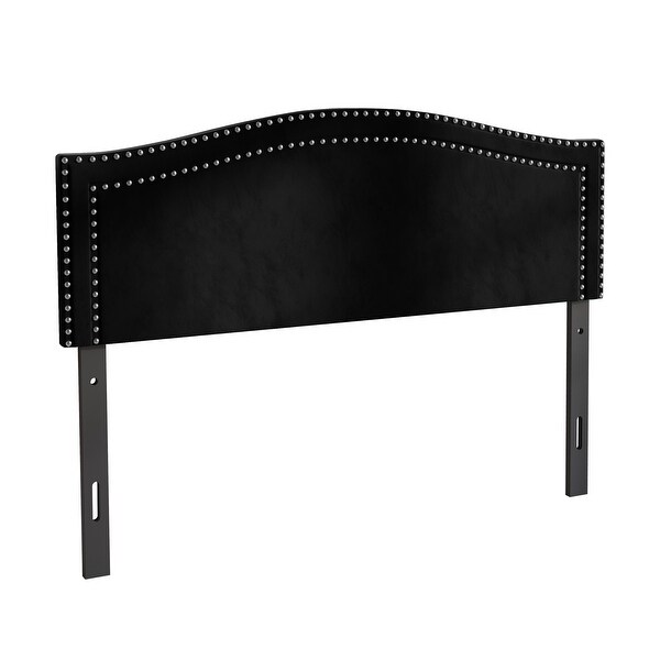 CraftPorch Velvet Nailhead Trim Upholstered Adjustable Headboard - - 36547906