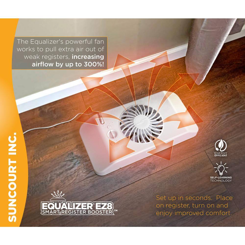 Suncourt Equalizer EZ8 Heating and Air Conditioning Smart Register Booster Fan HC600