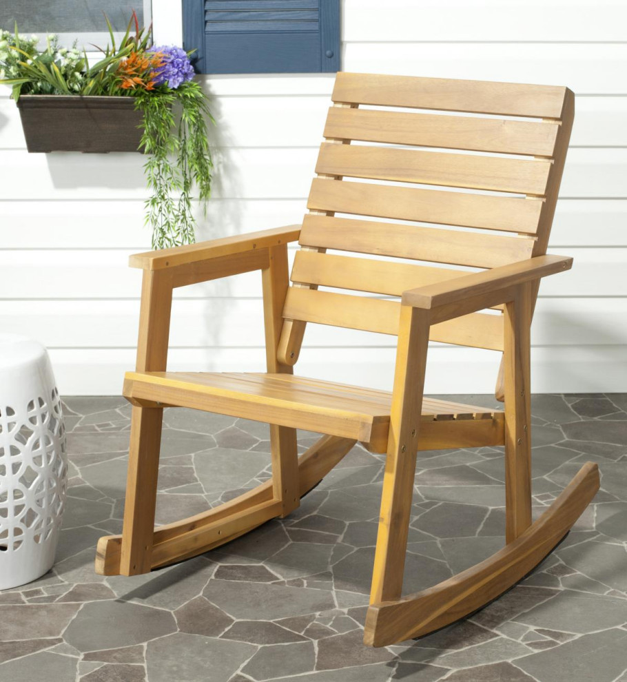 Lexie Rocking Chair Natural Brown   Modern   Rocking Chairs   by Virgil Stanis Design  Houzz