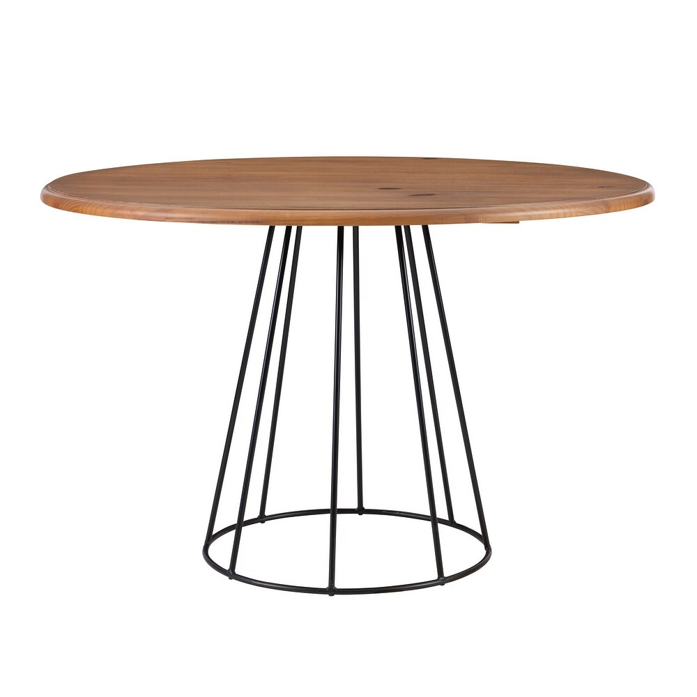 Saloma Round Dining Table   Black