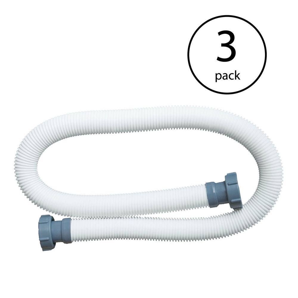 INTEX 1.5 in. Dia x 59 in. Water Accessory Pool Pump Replacement Hose (3-Pack) 3 x 29060E