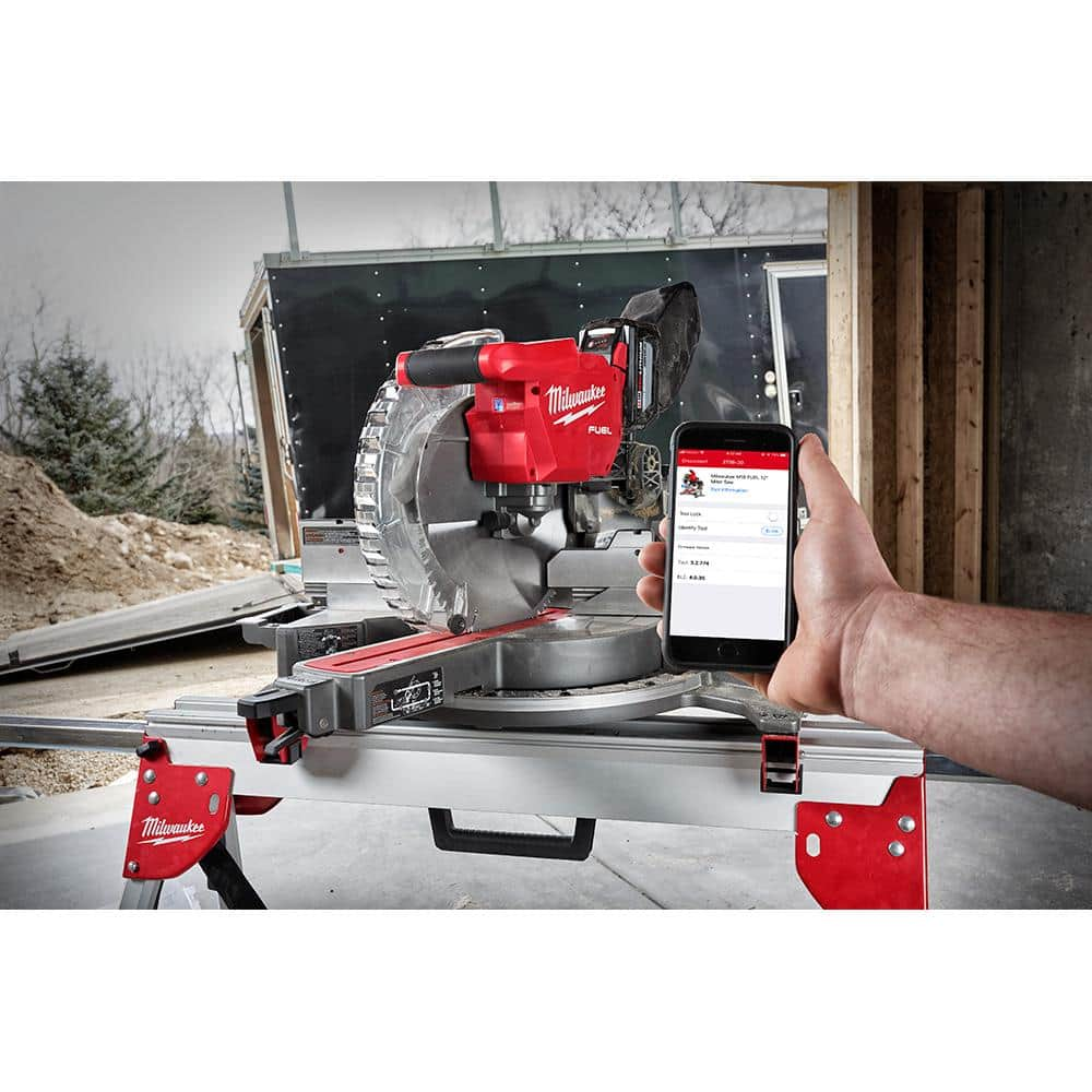 Milwaukee M18 FUEL 18V Lithium-Ion Brushless 12 in. Cordless Dual Bevel Sliding Compound Miter Saw with 8-1/4 in. Table Saw 2739-20-2736-20