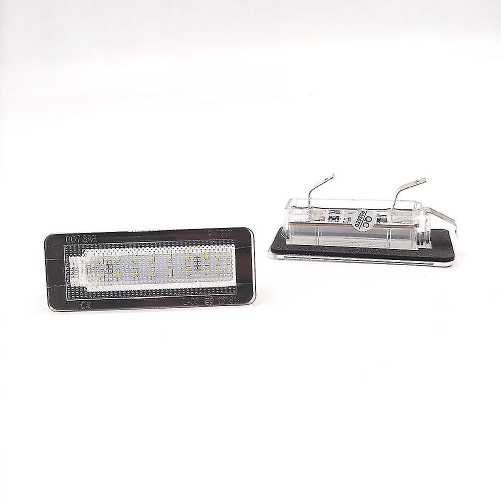 2pcs 18smd Led License Plate Number Light Lamp Error Free For Benz Smart Fortwo Coupe Convertible 450 451 W450 W453