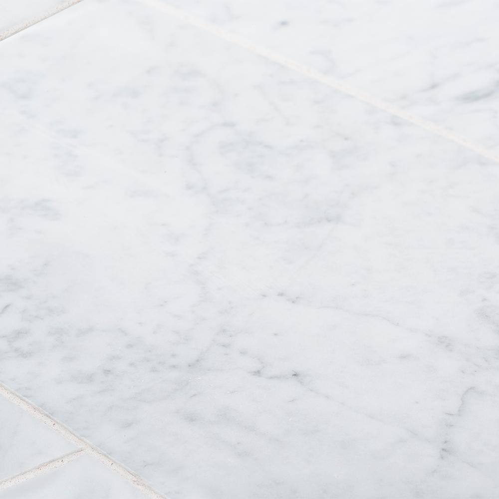 Jeffrey Court Carrara White 6 in. x 12 in. Honed Marble Wall and Floor Tile (10 sq. ft.Case) 98993