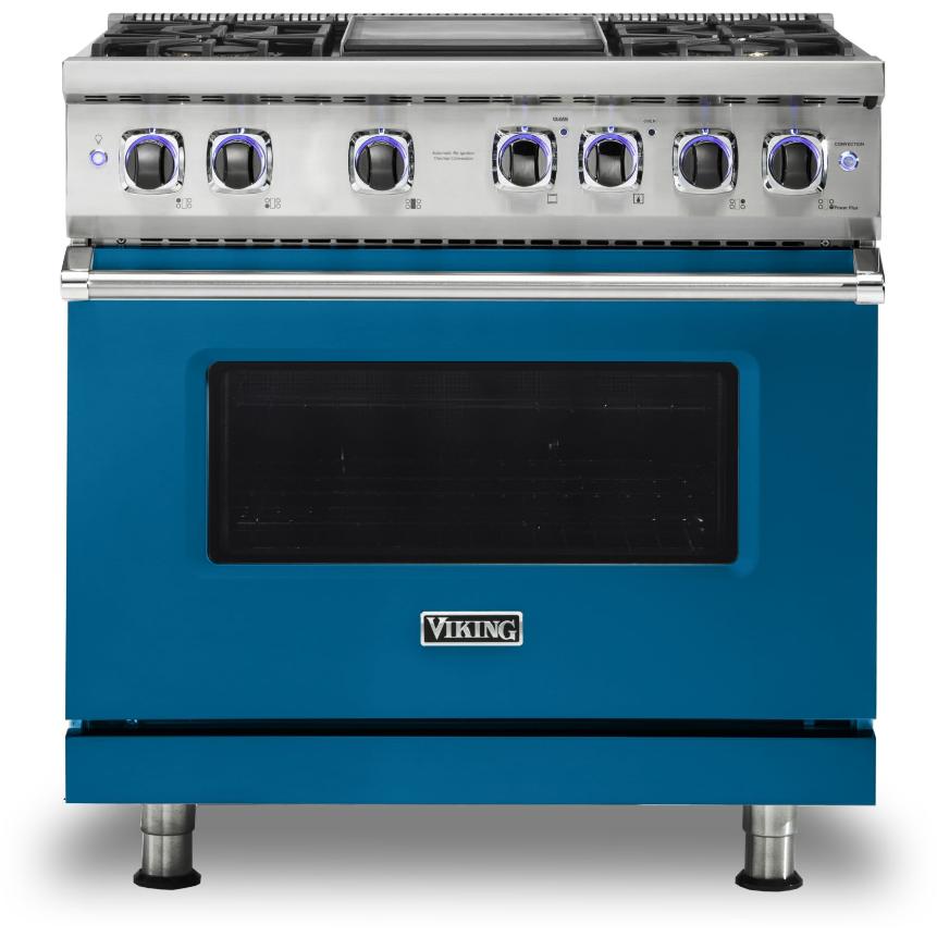 Viking 36-inch Freestanding Dual-Fuel Range with Elevation Burners CVDR7362-6BAB