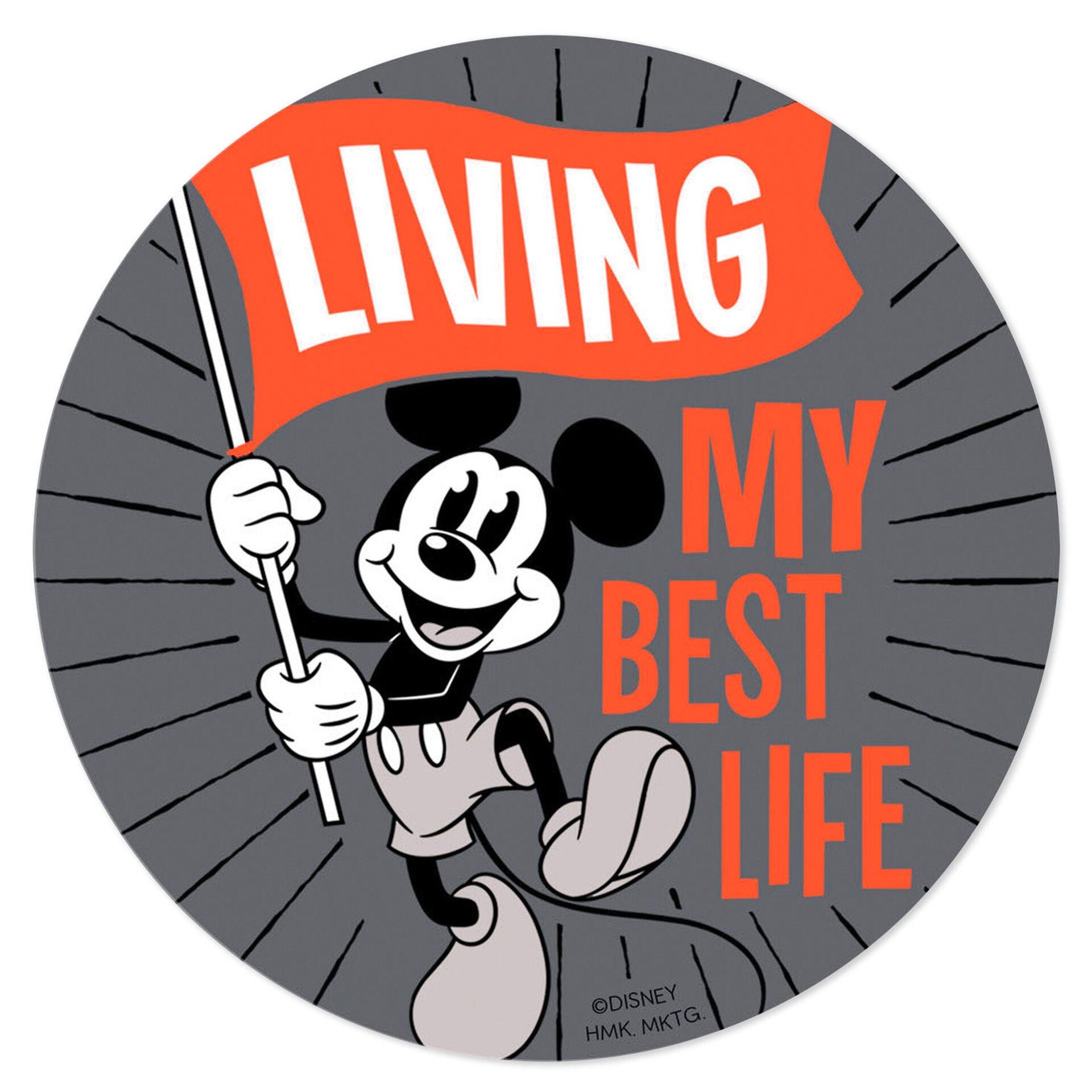 Hallmark  Disney Mickey Mouse Living My Best Life Vinyl Decal