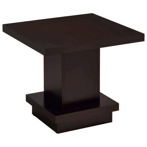 Reston Square Wood End Table Cappuccino Brown Coaster