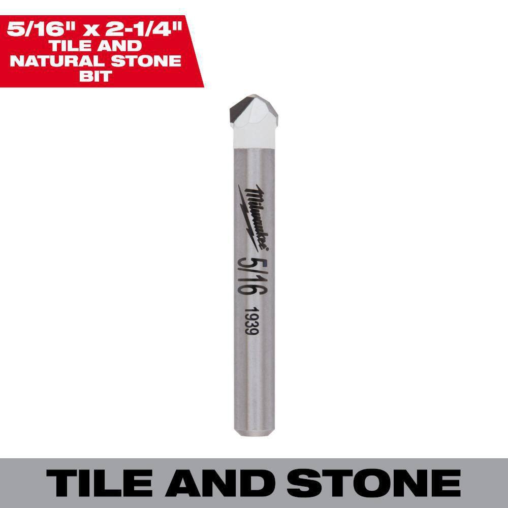 MW 516 in. Carbide Tipped Drill Bit for Drilling Natural Stone Granite Slate Ceramic and Glass Tiles 48-20-8993