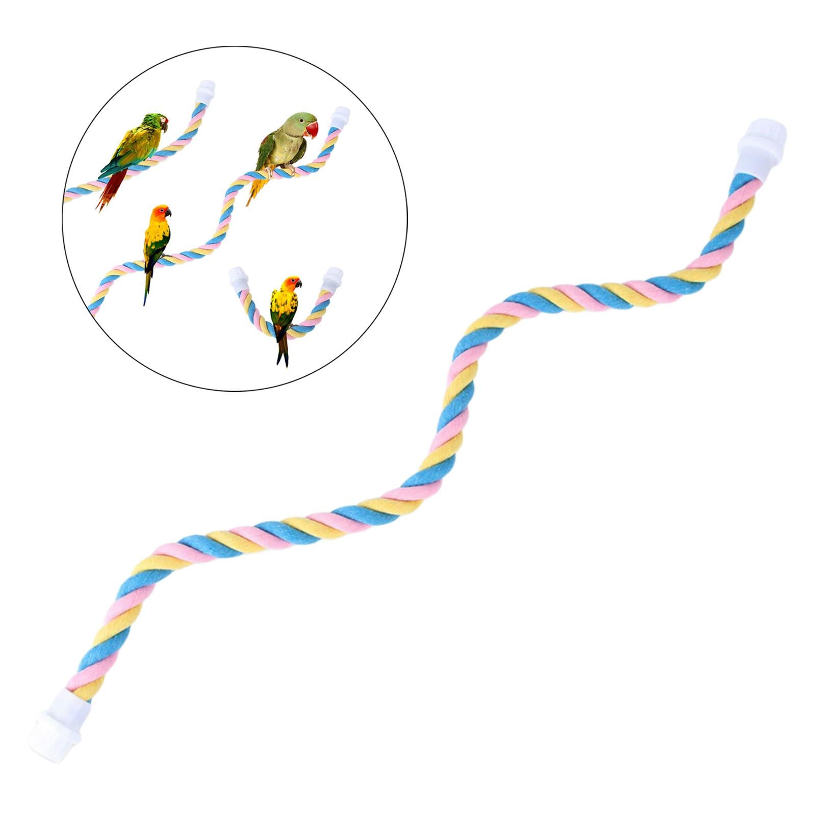 Bird Rope Perch Climbing Rope for Parrot Budgie Parakeet Canary Pet Supplies 23. Length