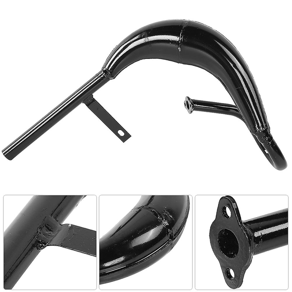 Stainless Steel Muffler Exhaust Pipe Accessory For 50cc 60cc 80cc Two-stroke Engine(black )