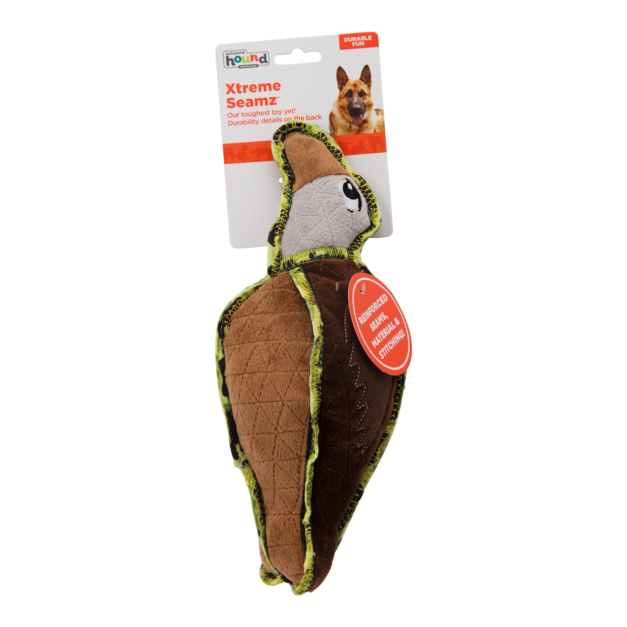 Outward Hound Brown Xtreme Seamz Vulture Dog Toy， 3X-Large