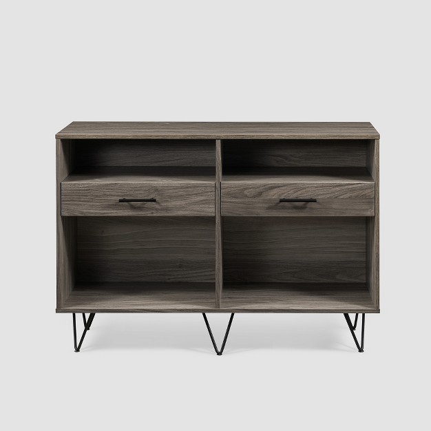 Modern Hairpin Leg Storage Console Table Saracina Home