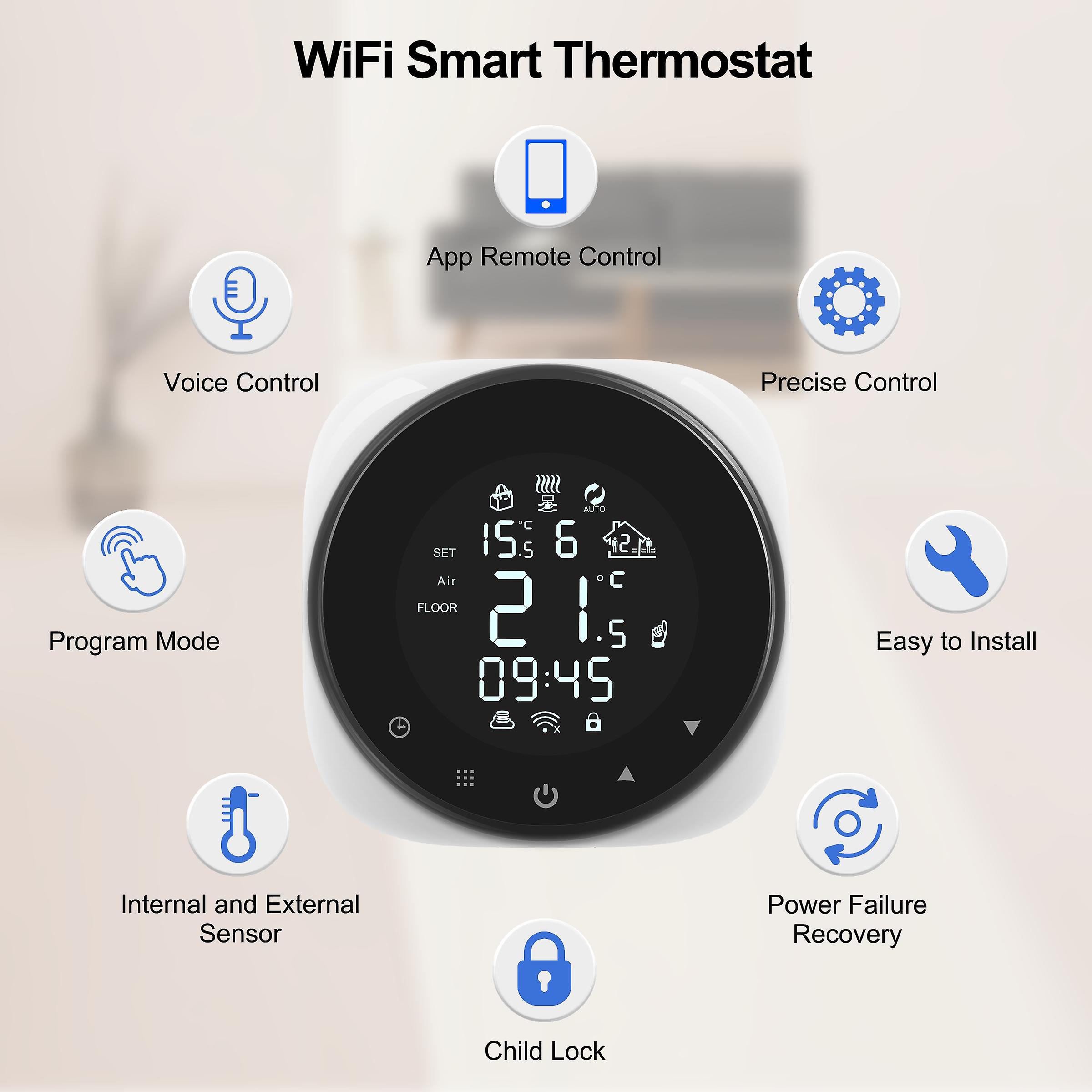 Tuya Smart Wifi Thermostat Temperature Controller For Water/electric Floor Heating/water Gas Boiler Works With Alexa Google Home