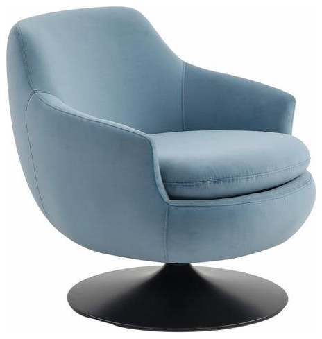 Moyes Velvet Swivel Accent Chair   Contemporary   Armchairs And Accent Chairs   by Peachtree Fine Furniture  Houzz