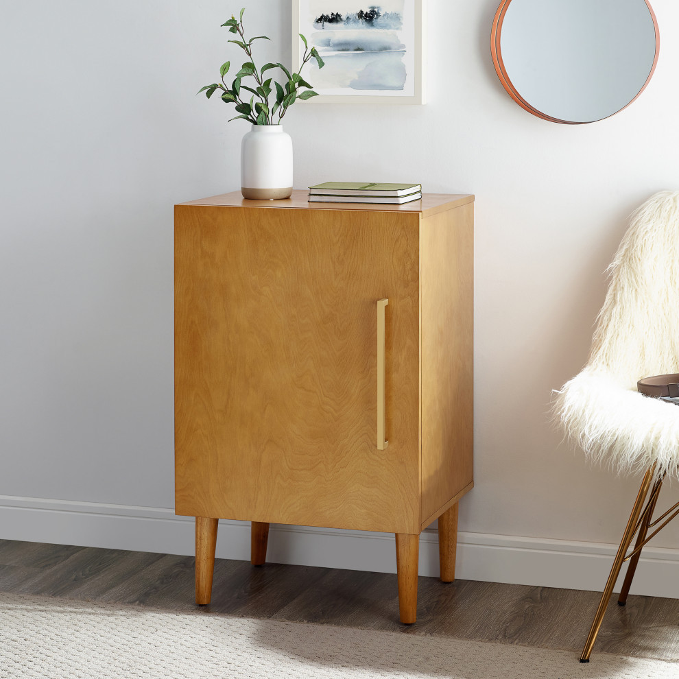 Everett Record Player Stand   Midcentury   Media Cabinets   by Crosley  Houzz