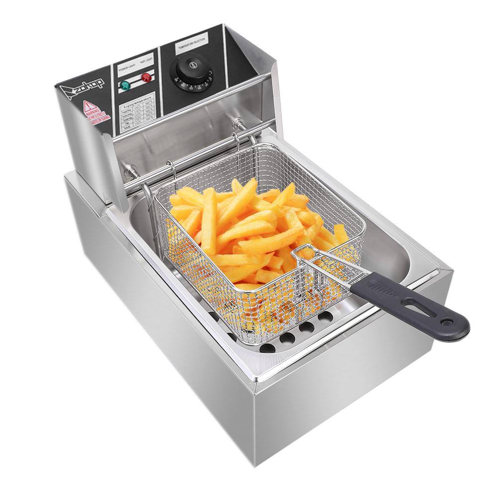 Winado 6.3 qt. Stainless Steel Electric Deep Fryer 448658122383