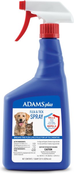 Adams Topical Flea and Tick Spray for Dogs and Cats