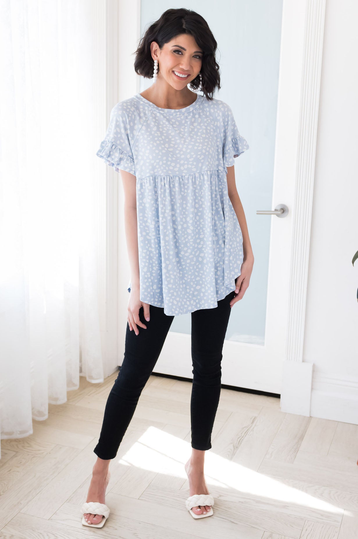 Nearly Perfect Modest Peplum Blouse