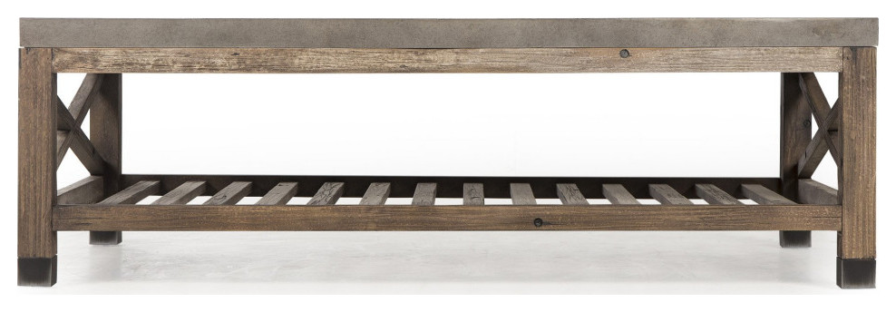 Lexi Coffee Table Weathered Wood   Farmhouse   Coffee Tables   by V.S.D Furniture  Houzz