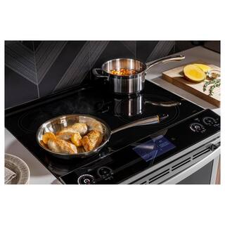 GE Profile Profile 30 in. 5.3 cu. ft. Smart Slide-In Induction Range with Self-Cleaning Convection Oven in Stainless Steel PHS93XYPFS