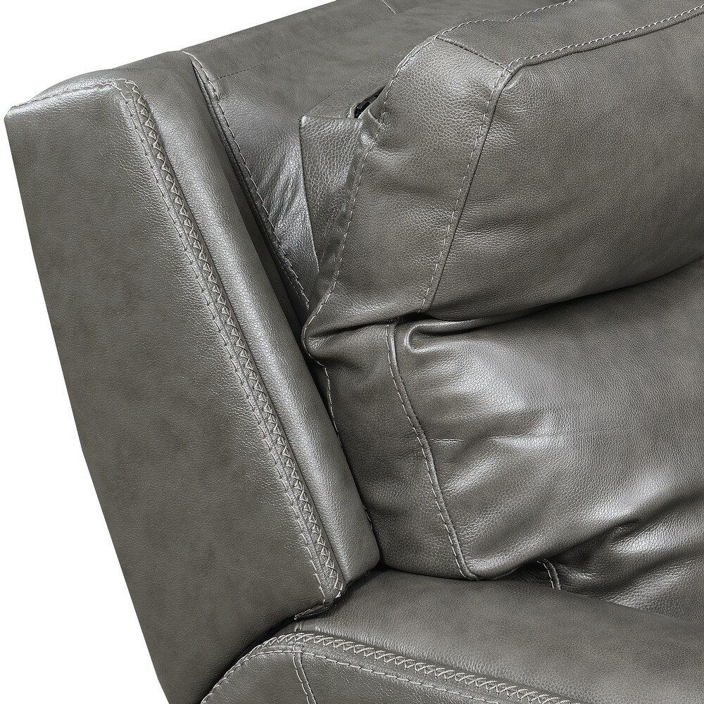 Newport Power Top Grain Leather Reclining Sofa by Greyson Living