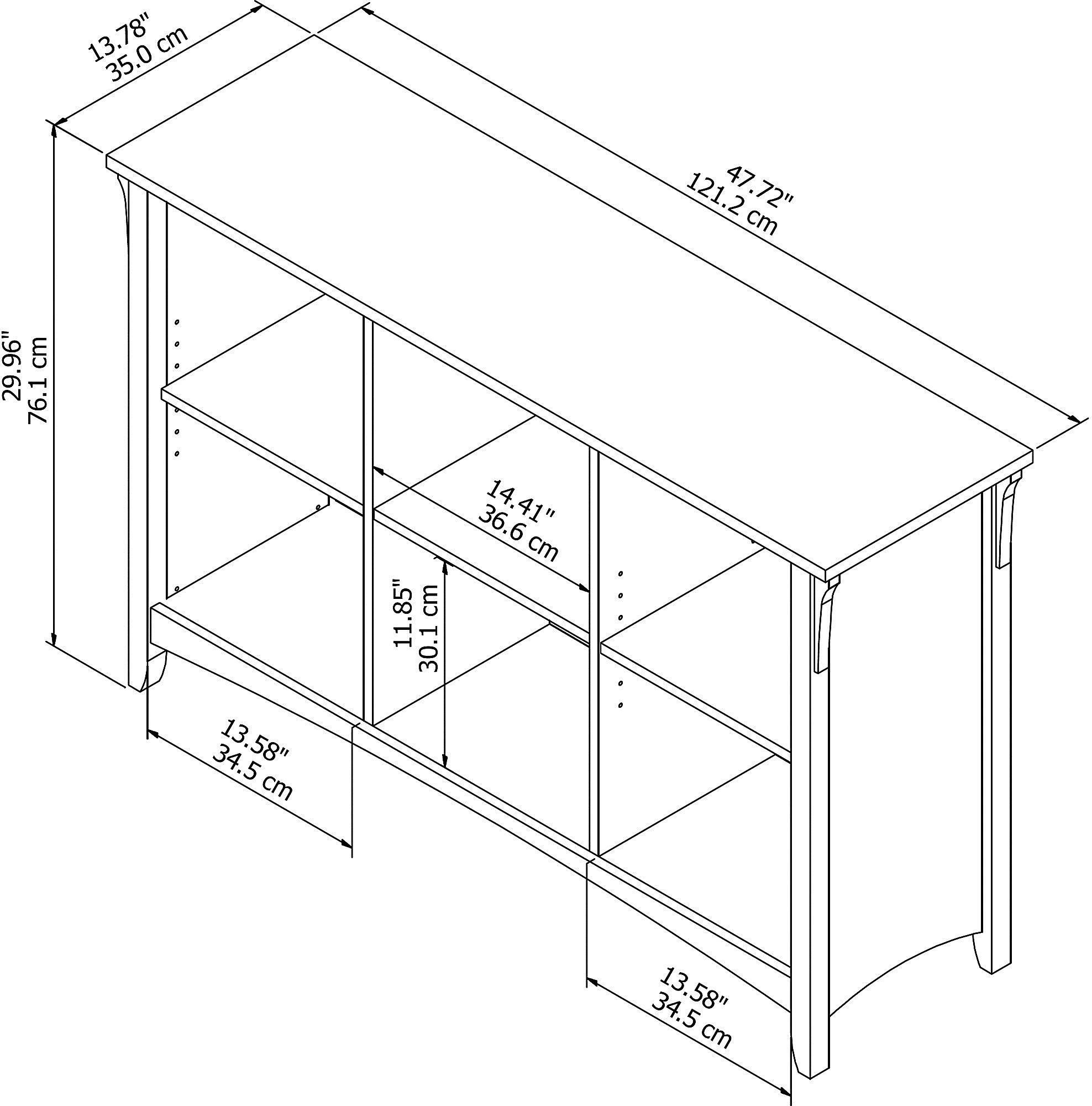 Salinas Antique White 6-Cube Organizer - Bush Furniture