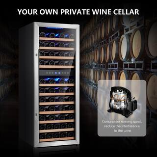 Kalamera 73 Bottle Compressor Wine Cooler Dual Zone with Touch Control - Frost Free - Free standing KRC-73DZF