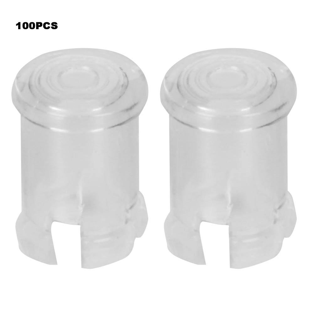 100Pcs Nylon LED Light Emitting Diode Transparent Lamp Light Caps Protective Cover 5mm