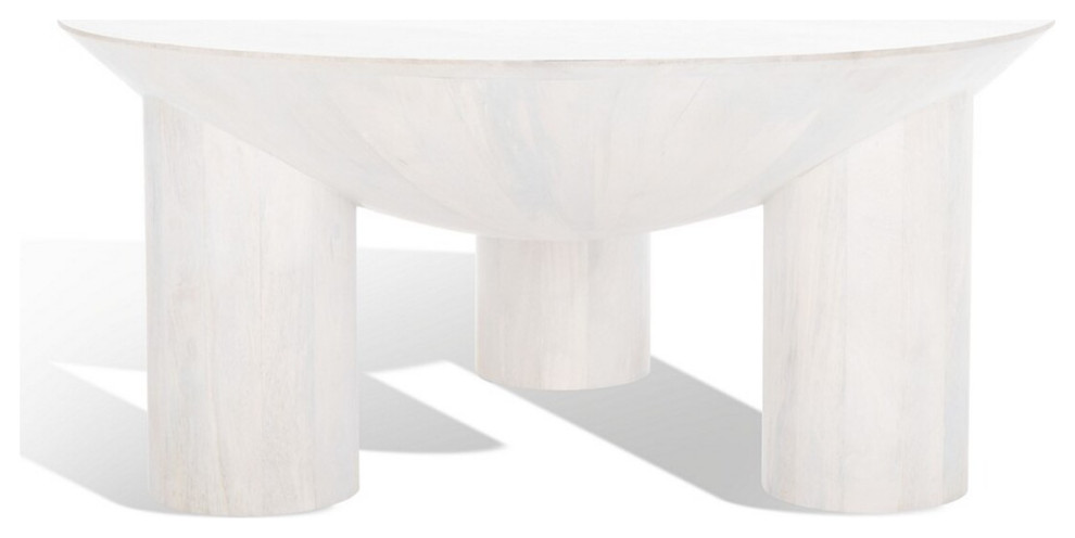 Safavieh Couture Calhoun Round Wood Coffee Table   Transitional   Coffee Tables   by Safavieh  Houzz