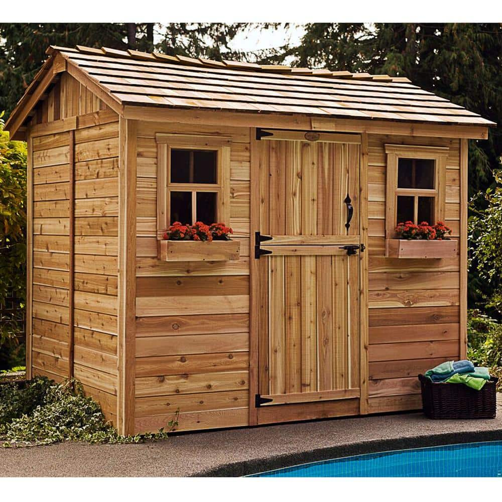 Outdoor Living Today Cabana 6 ft. x 9 ft. Western Red Cedar Garden Shed CB96