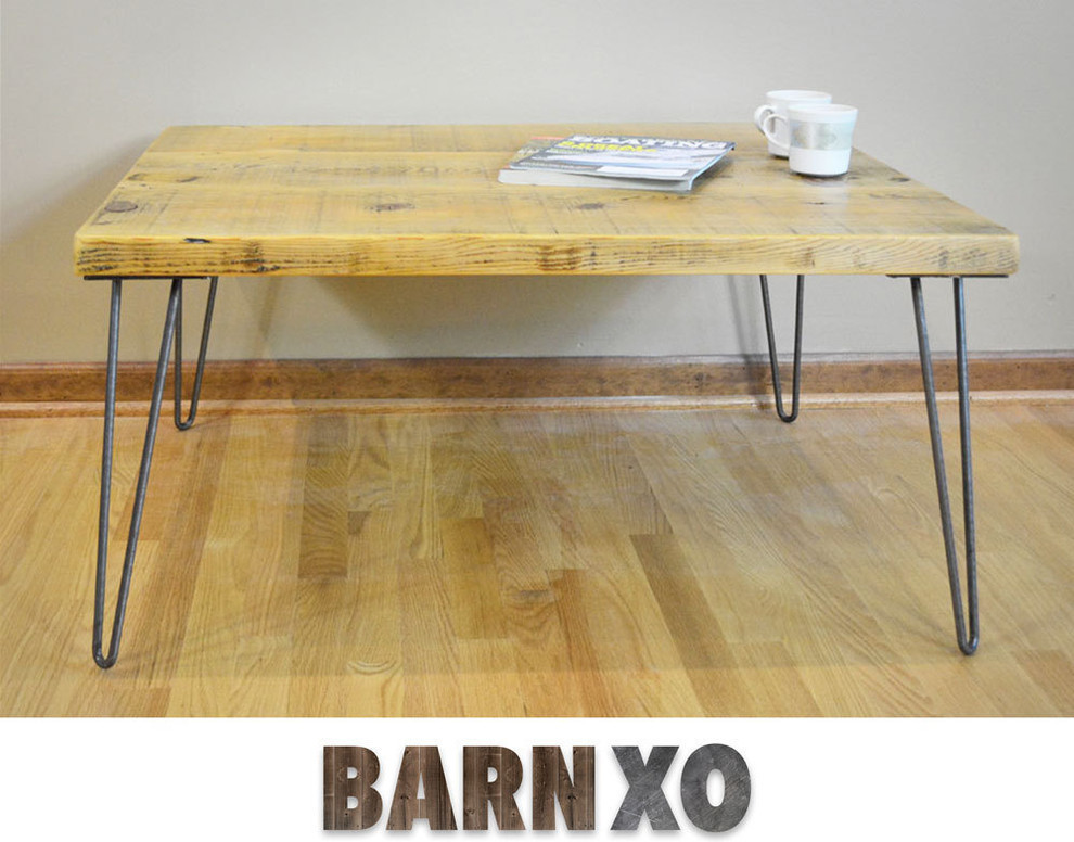 Salvaged Urban Raw Wood Coffee Table 1.65 quotThick   Rustic   Coffee Tables   by Barnxo  Houzz