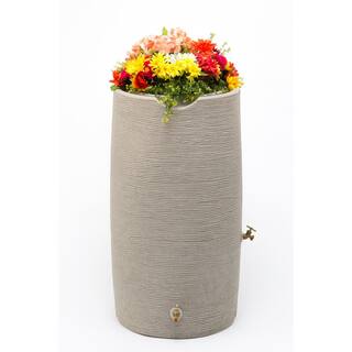 Good Ideas Impressions Stone 65 Gal. Rain Barrel IMP-STONE65-SAN