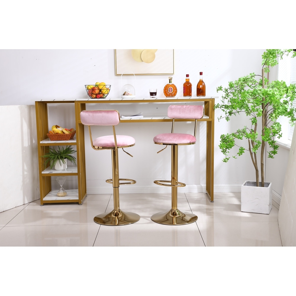 Adjustable Bar Stools Counter Height Chairs for Kitchen island (Set of 2)