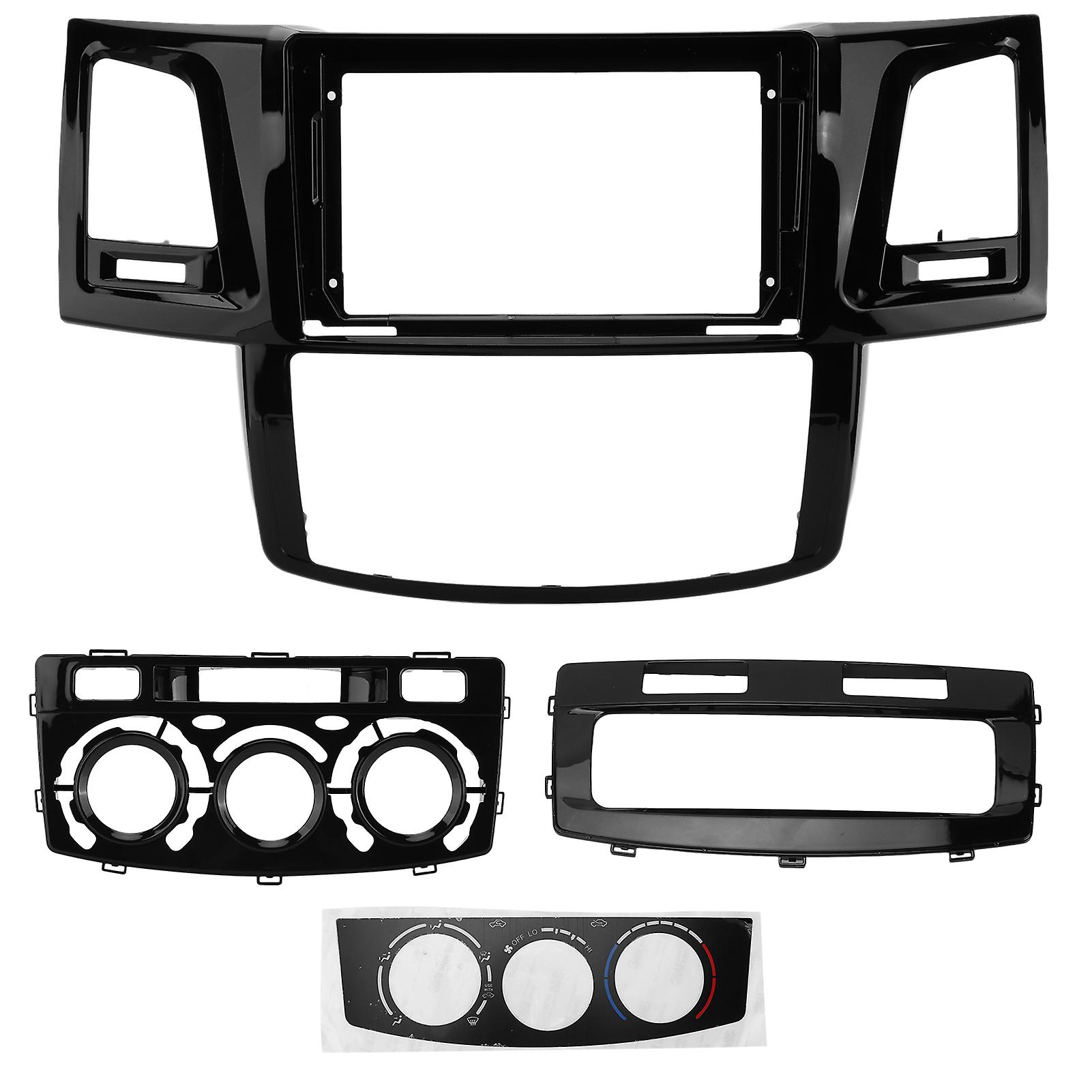 2din Car Stereo Radio Fascia Black Audio Panel Bezel Replacement For Hilux 20092015