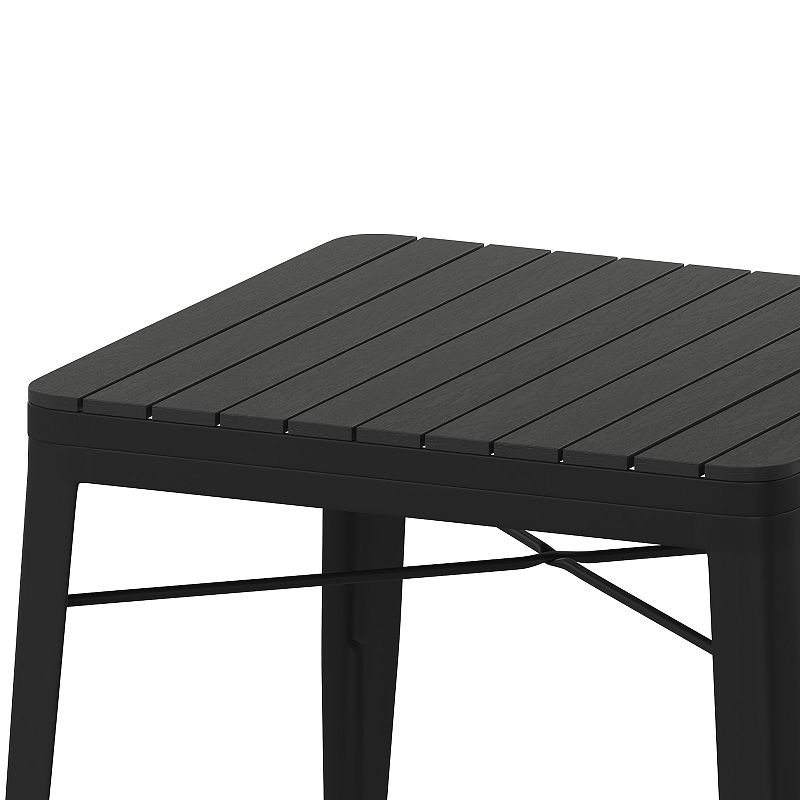 Flash Furniture Helvey Indoor / Outdoor Patio Dining Table with Slatted Top