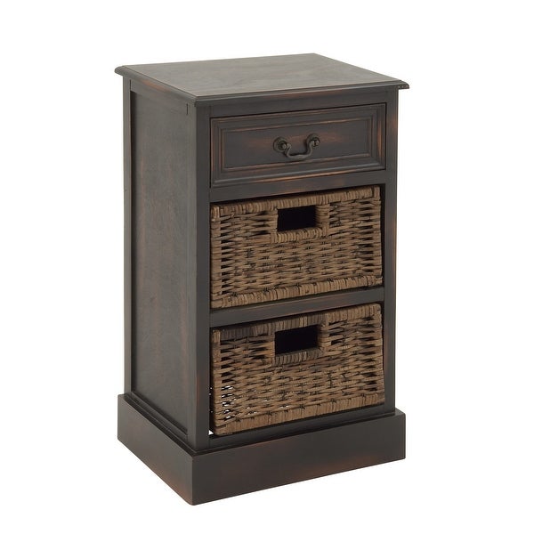 Maroon Wood Traditional Storage Unit 28 x 16 x 12 - 16 x 12 x 28