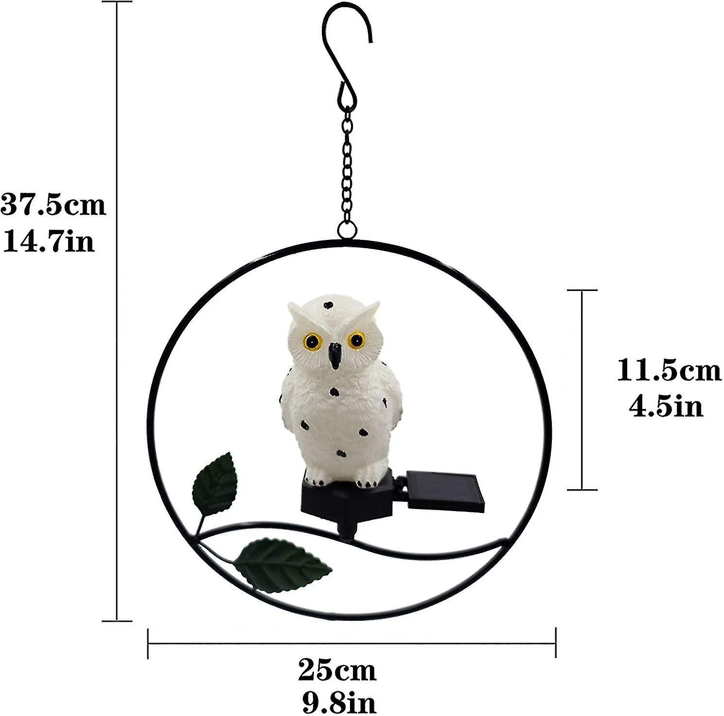 Outdoor Solar Hanging Lights， Owl Outdoor Garden Lights